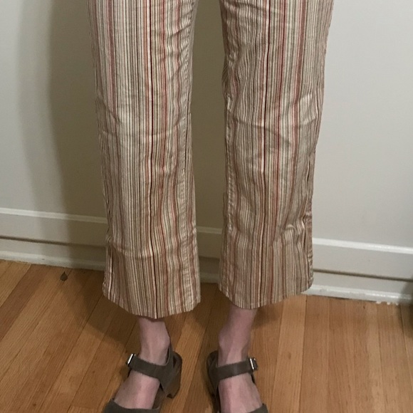 Vintage striped kick-flare cropped pants - Picture 4 of 4